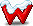 红色英文字母 W