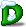 绿色英文字母 D